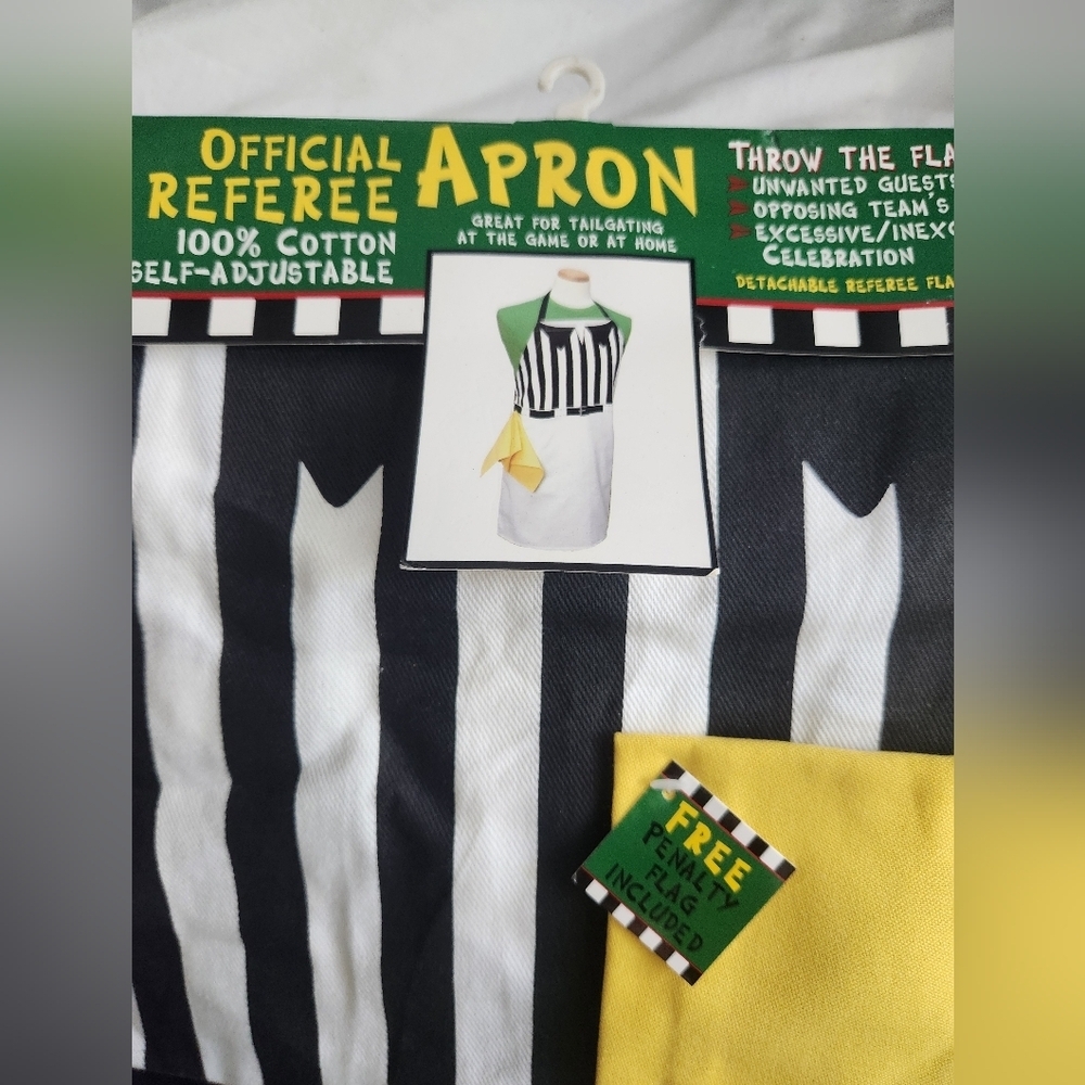 NWT Official Soccer Referee Apron 100% cotton self-adjustable 26 x 33